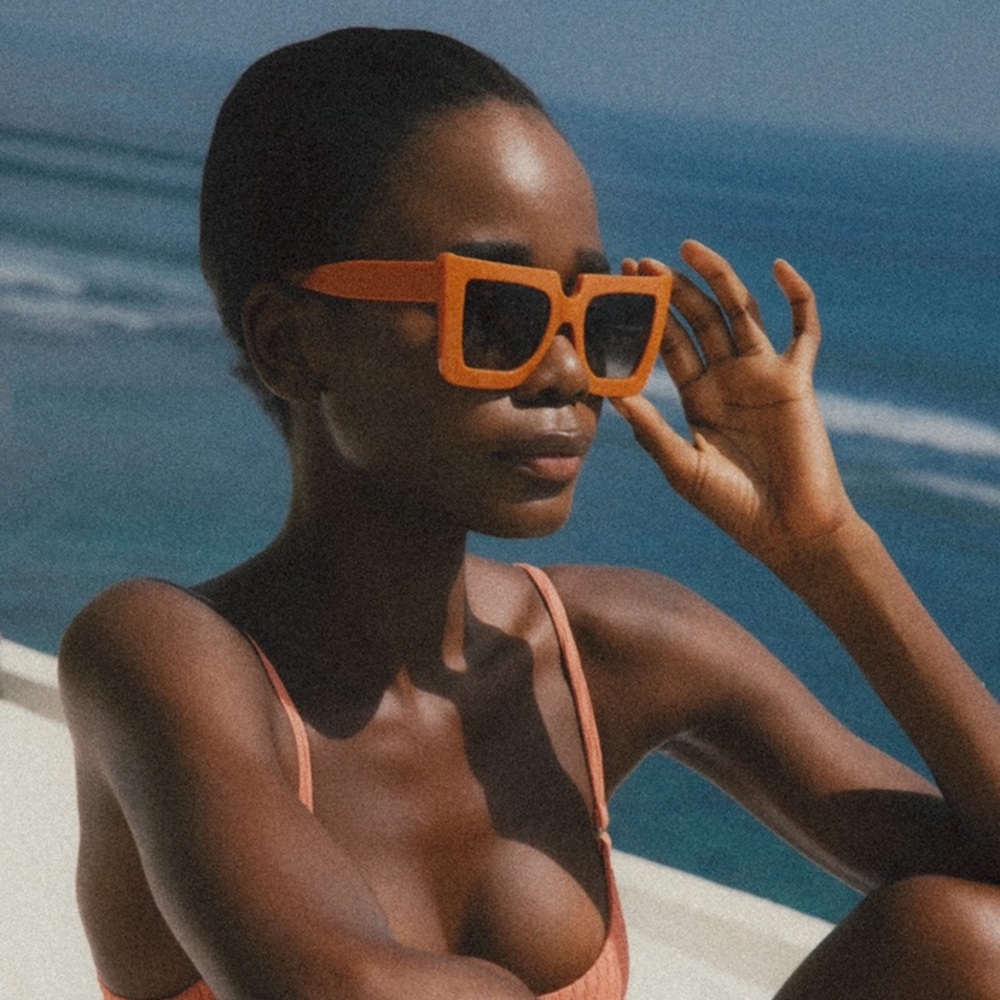 Tezza Co Patty Sunglasses in Orange Sherbet